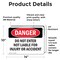 Signmission Do Not Enter Not Liable For Injury Or Accident Danger Sign, Vinyl Decal, 14in W x 10in L, 2PK OS-2PACK-DS-D-1014-L-2543 - alternate 4